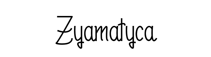 Zyamatyca  नि: शुल्क फ़ॉन्ट्स डाउनलोड