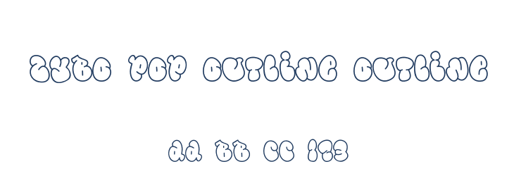 Zybo Pop Outline Outline Font Preview