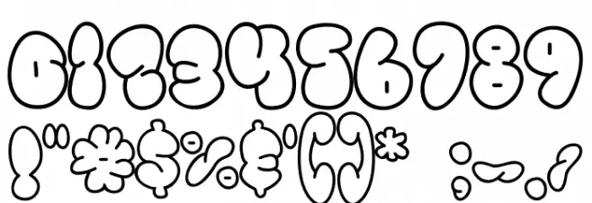 Zybo Pop Outline Outline Fuentes OTROS CHARS