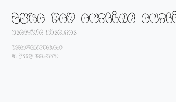 Zybo Pop Outline Outline Business Card