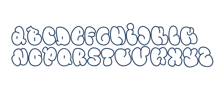 Zybo Pop Outline Outline Lowercase