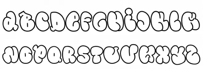 Zybo Pop Outline Outline Fuentes MINÚSCULAS