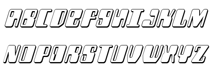 Zyborgs 3D Italic Font Litere mari