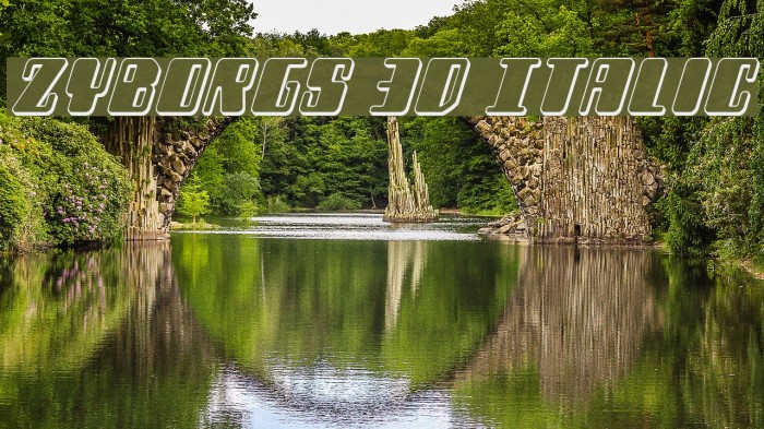 Zyborgs 3D Italic Font examples