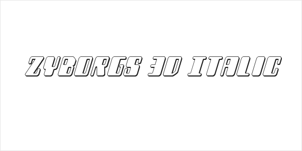 Zyborgs 3D Italic Logo