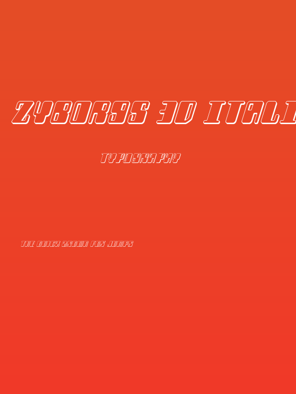 Zyborgs 3D Italic Poster