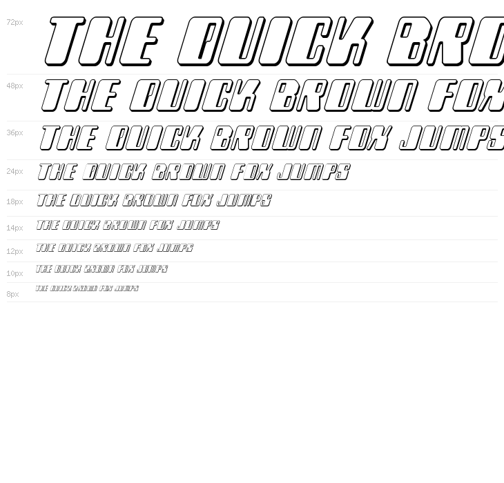 Zyborgs 3D Italic Waterfall