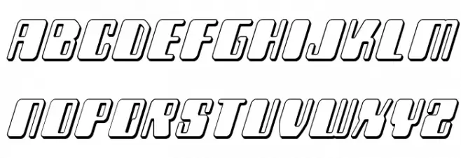 Zyborgs 3D Italic 字体 小写