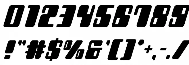 Zyborgs Bold Italic Font OTHER CHARS