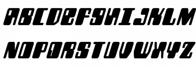Zyborgs Bold Italic Font UPPERCASE