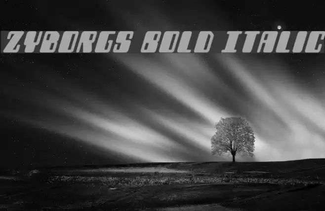 Zyborgs Bold Italic Font examples