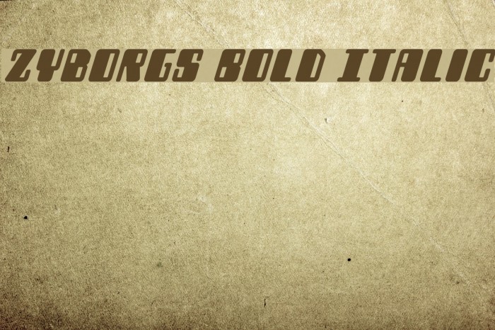 Zyborgs Bold Italic Example 2