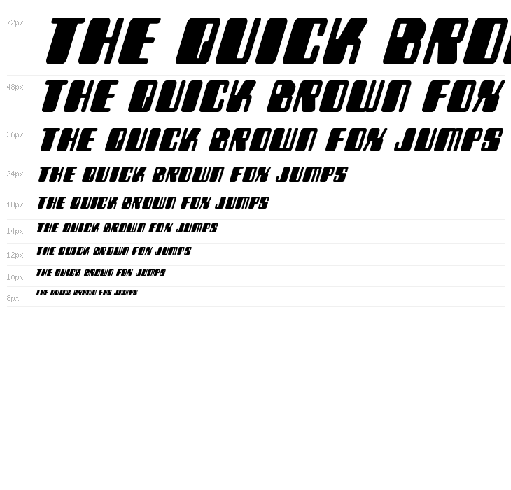 Zyborgs Bold Italic Waterfall