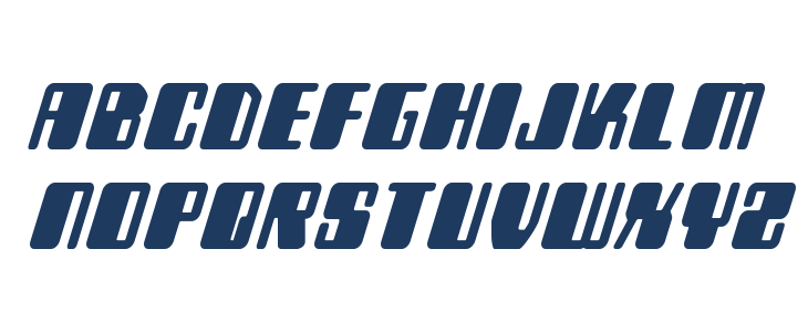 Zyborgs Bold Italic Lowercase