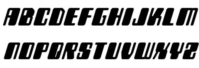 Zyborgs Bold Italic Caratteri MINUSCOLO