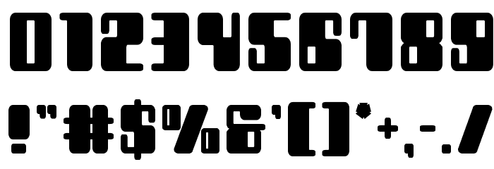 Zyborgs Bold Font OTHER CHARS