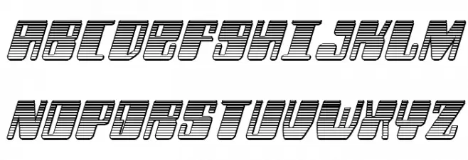 Zyborgs Chrome Italic Font Litere mari