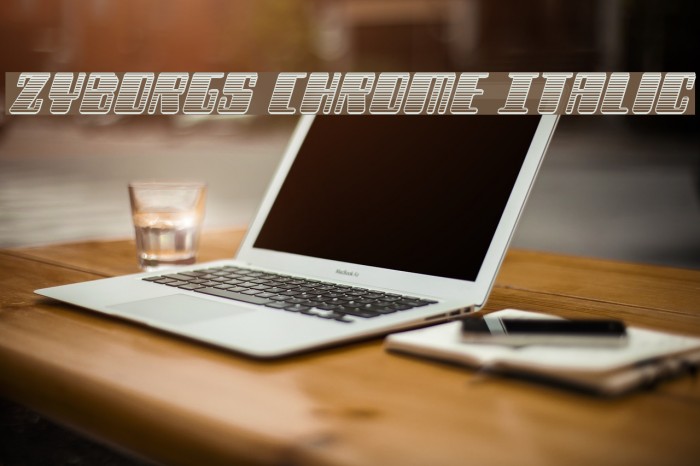 Zyborgs Chrome Italic Font examples
