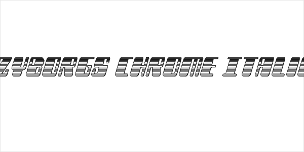 Zyborgs Chrome Italic Logo