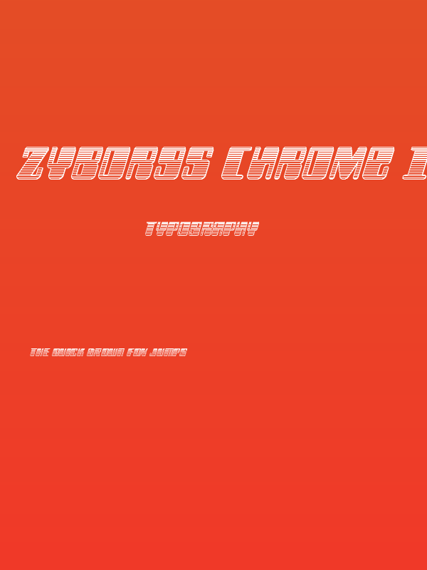 Zyborgs Chrome Italic Poster