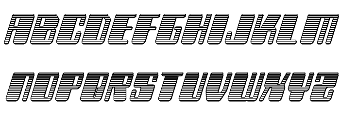 Zyborgs Chrome Italic Font LOWERCASE