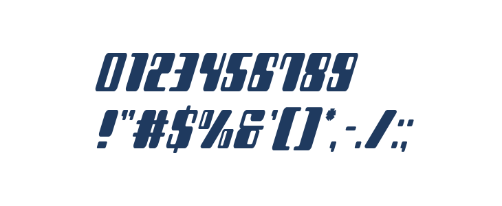 Zyborgs Condensed Italic Other Characters