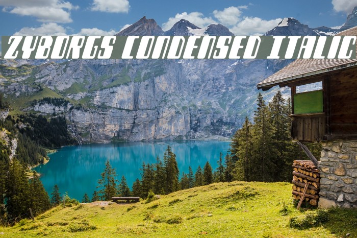 Zyborgs Condensed Italic Example 1