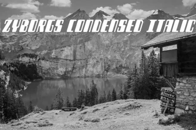 Zyborgs Condensed Italic Font examples