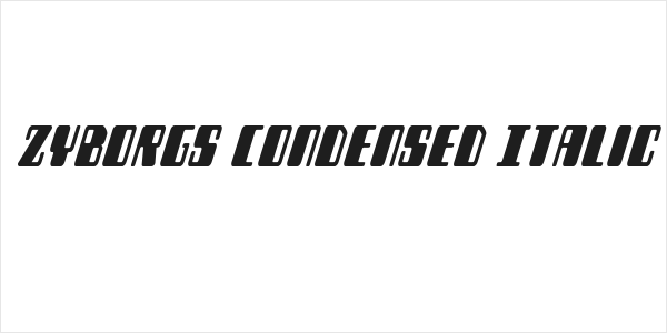 Zyborgs Condensed Italic Logo