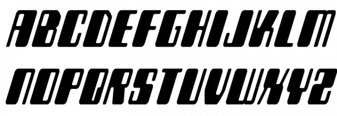 Zyborgs Condensed Italic Fonte MINÚSCULAS