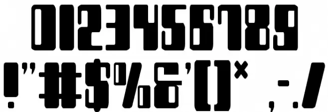 Zyborgs Condensed Font OTHER CHARS