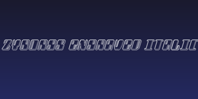 Zyborgs Engraved Italic Social Header