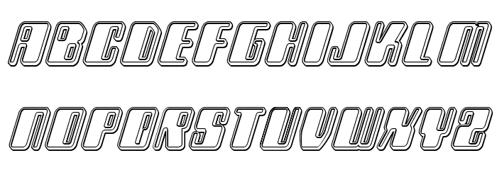Zyborgs Engraved Italic Font LOWERCASE