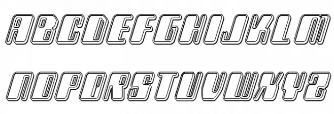Zyborgs Engraved Italic Шрифта строчной