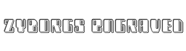 Zyborgs Engraved  Frei Schriftart Herunterladen