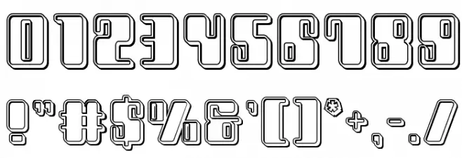 Zyborgs Engraved Font OTHER CHARS