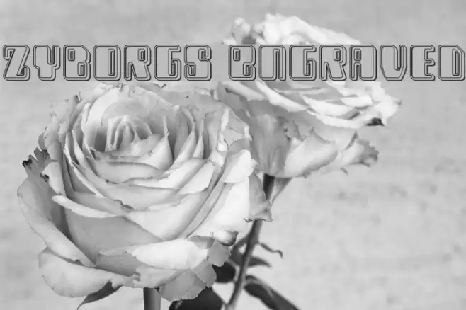 Zyborgs Engraved Font examples