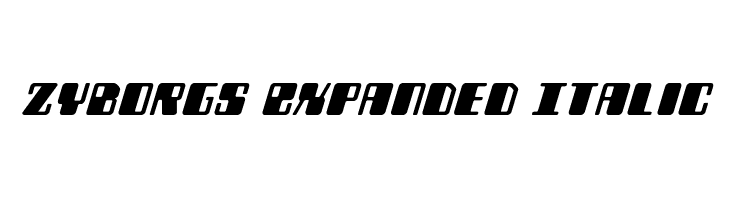 Zyborgs Expanded Italic  Descarca Fonturi Gratis
