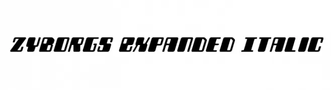 Zyborgs Expanded Italic  Fuentes Gratis Descargar
