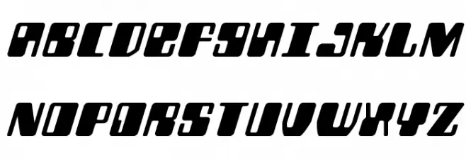 Zyborgs Expanded Italic फ़ॉन्ट अपरकेस