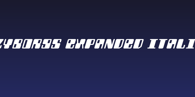 Zyborgs Expanded Italic Social Header
