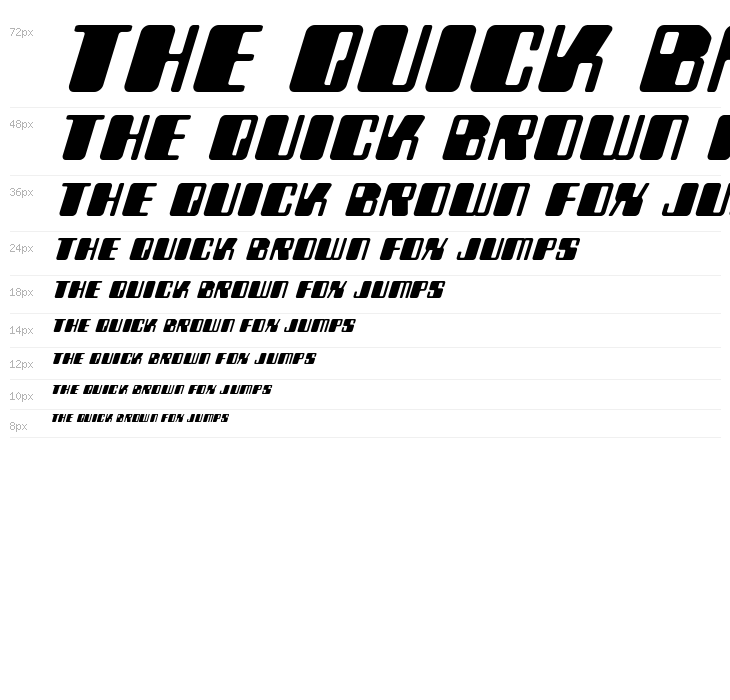 Zyborgs Expanded Italic Waterfall