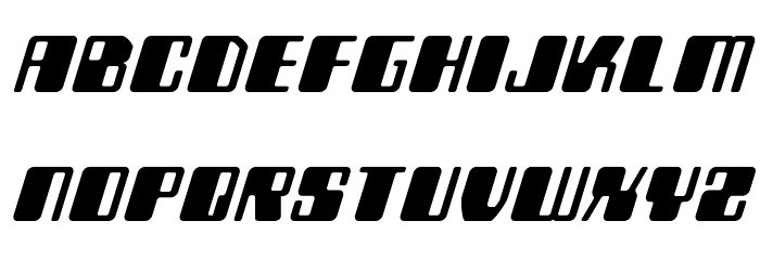 Zyborgs Expanded Italic Font LOWERCASE