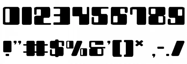 Zyborgs Expanded フォント その他の文字