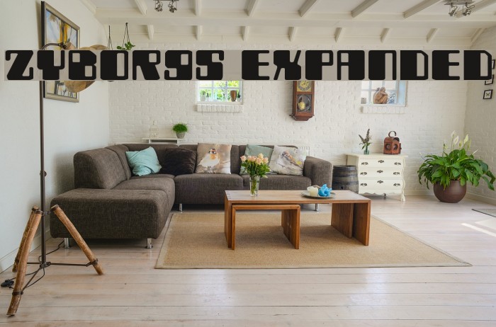 Zyborgs Expanded Font examples