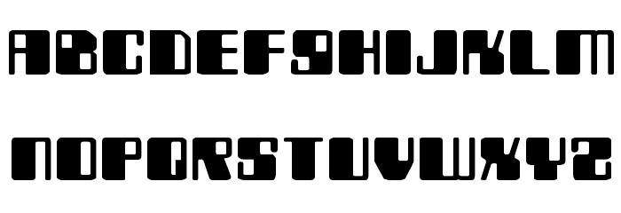Zyborgs Expanded Font LOWERCASE