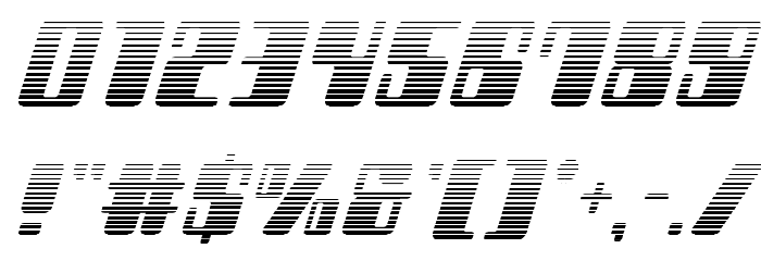 Zyborgs Gradient Italic Font OTHER CHARS