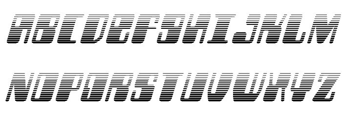 Zyborgs Gradient Italic لخطوط تنزيل الأحرف الكبيرة
