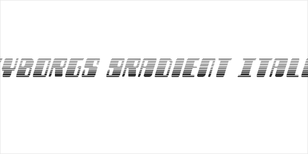 Zyborgs Gradient Italic Logo