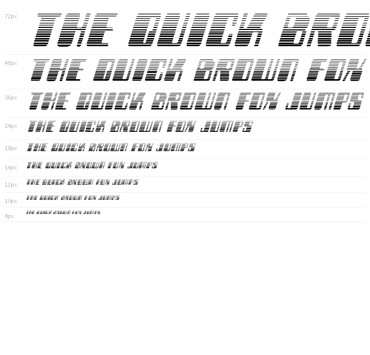 Zyborgs Gradient Italic Waterfall